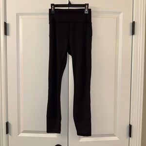 Lululemon Black Workout‎ Leggings Yoga Running Athletic Pants Size 4